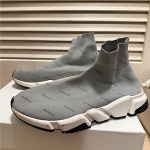 Balenciaga Men's Gray Sock Sneakers